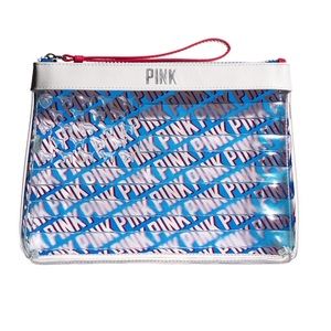 PINK COSMETIC BIKINI BAG TOTE PLUS BONUS MASK!!